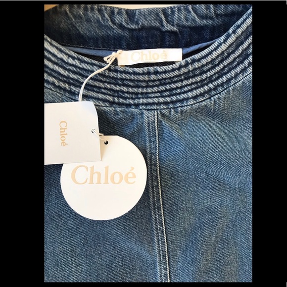 Chloe frayed denim dress New with tags - Picture 3 of 8
